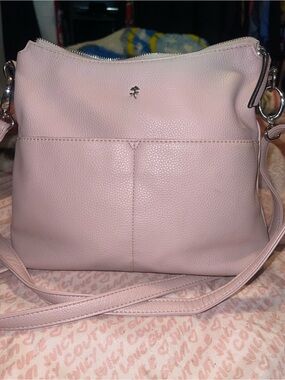 HTF Jenna Kator vegan leather crossbody bag in blush pink